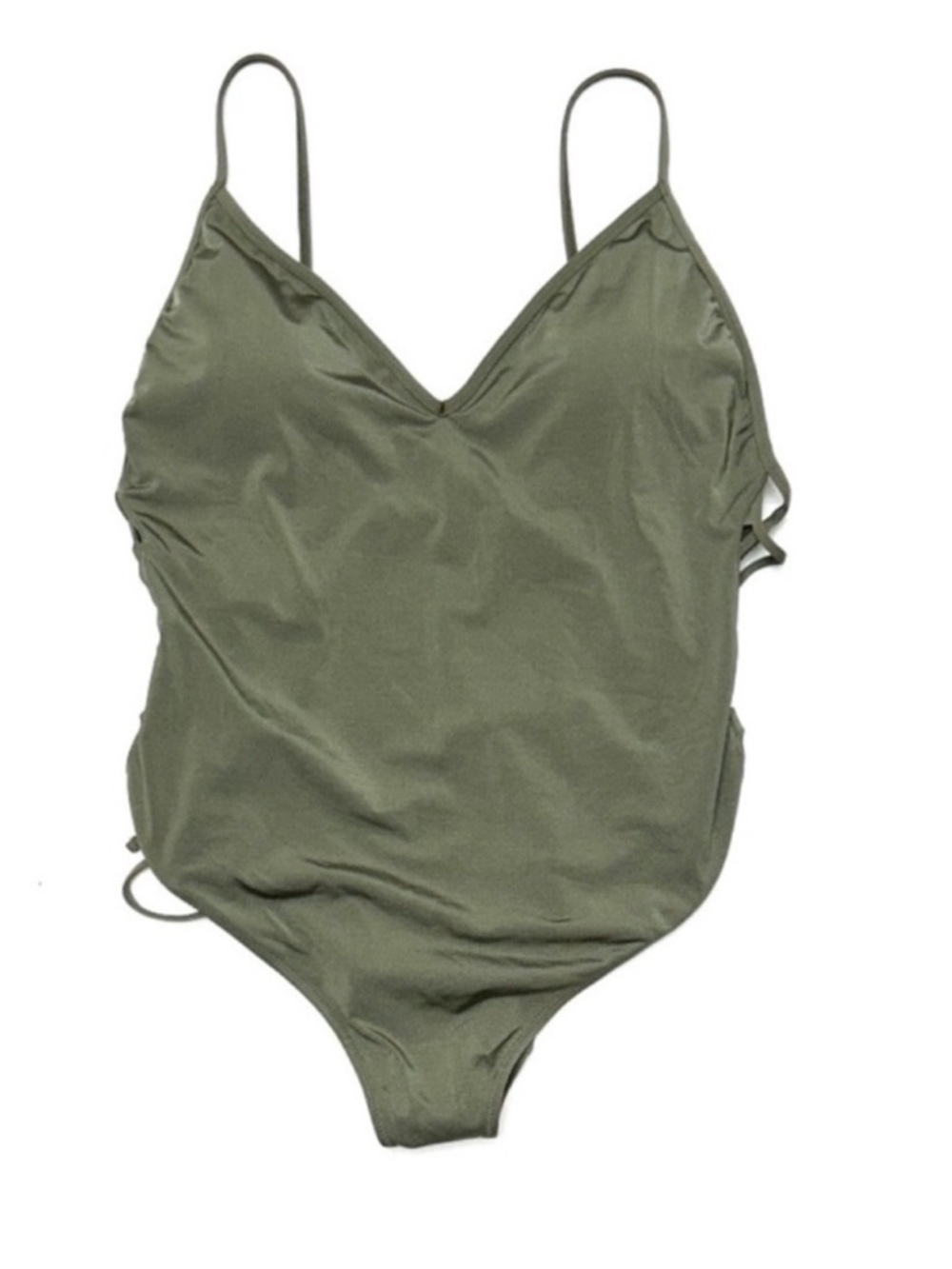 NWT Abercrombie One Piece Original Cheeky lace up tie sides swimsuit size XL NEW